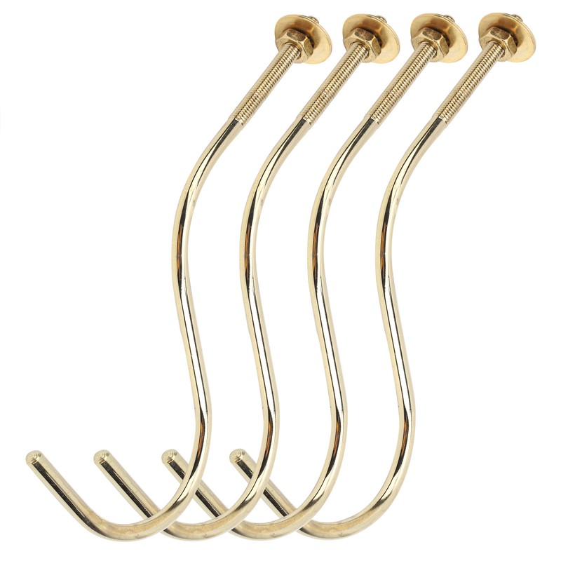 2 Set 4pcs Copper Billiards Snooker Pool Table Edge Hook