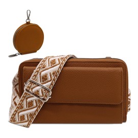 Tokeya Women's Shoulder Bag, PU Leather Crossbody Bag, Women's Small Handbag with Adjustable Removable Strap for Daily Work, Shopping, Travel, brown