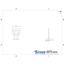 Fastenere #4 Star Lock Washers Internal Tooth 410 Stainless Steel Qty 1000