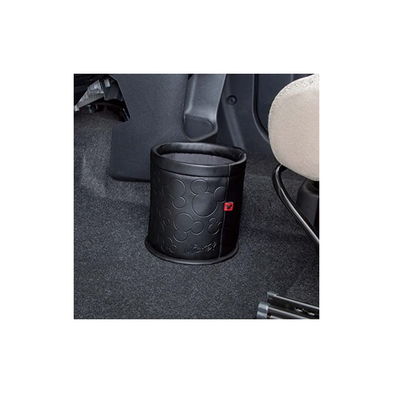 Bonform 7248-43BK Multi-Storage Box, Mitsumaru Leather, Mickey Fall Prevention, Black