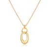 CLASSYZINT Long Sweater Chain Circle Pendant Necklace Y Statement Chain