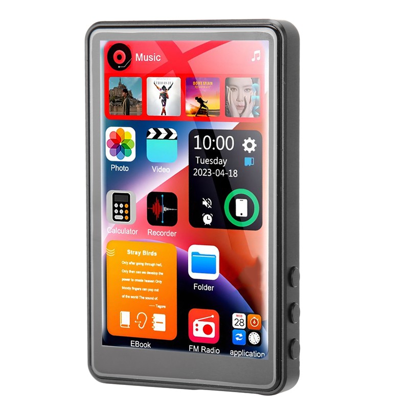 MP3 Player 4 Inch Full Touch Screen HD Noise Reduction