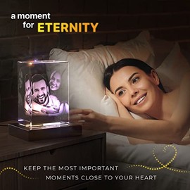 STRONGUS LED Light Base Multicolor Matte Black Batter, for 3D Crystal Glass Art 6 inch