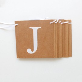 VGRDTW Just Married Banner Rustic Paper Bunting with 12 Brown Flags - Elegant Wedding Decor for Indoor Outdoor Parties, Bridal Showers & Celebrations