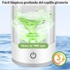Limpiador Eléctrico para Brochas de Maquillaje, Portátil Automático con Recipiente