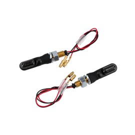 Set of 2 Micro Indicators 12 V LED Smoke Grey for Moped and Motorcycle