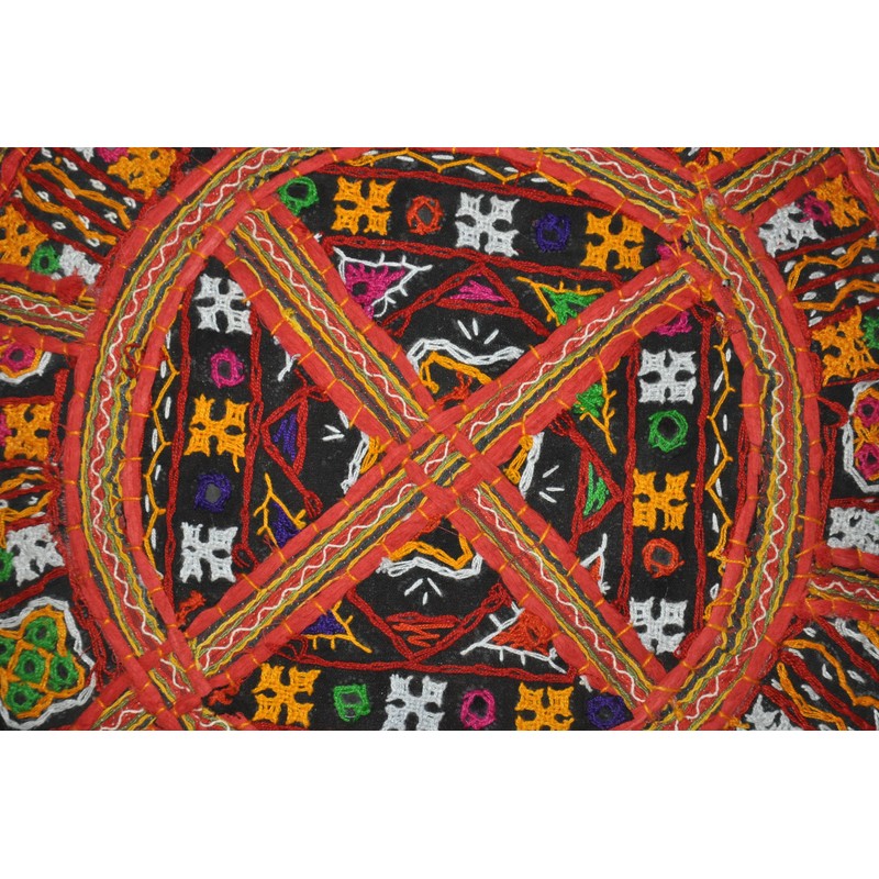 Rajasthali Traditional Indian Home Decorative Ottoman Handmade and Patchwork Stool