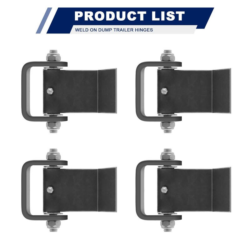 NAUTYKIKS 4 Pack Dump Trailer Hinges Weld On Heavy Duty