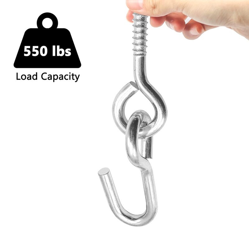 Bathonly 2 Packs Heavy Duty Hooks for Hanging, Hammock Hooks,