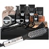 Kit para Rasurar Barba Hombre, Juego 9 En 1 Kit Barba para Hombre Cuidado Con Aceite Barba y Cepillo Alaciador de Cabello, Crema, Tijera Etc, Exquisita Caja de Regalo para Padre, Esposo, Novio