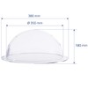 HMF 46735 Hemisphere Acrylic with Brim, DIY Acrylic Cover, Diameter