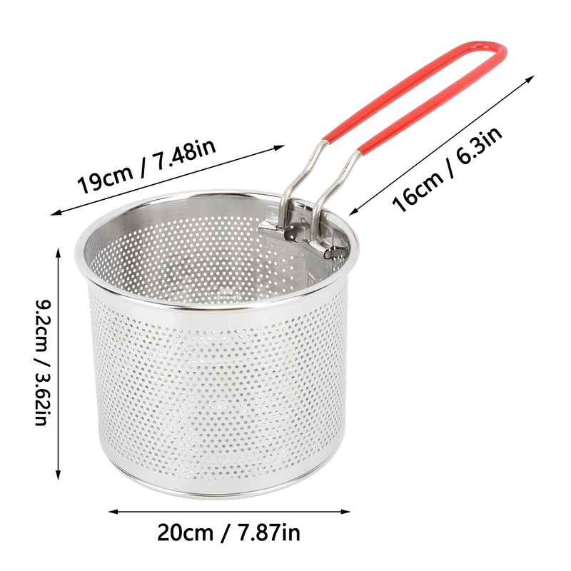 304 Stainless Steel French Fries Basket Multifunctional High Temperature Resistant