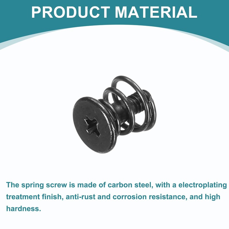 sourcing map GPU Spring Screws, 15pcs M2x6.5mm 5.5mm Spring OD