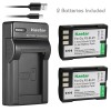 Kastar 2x Battery + Charger for Olympus BLM-1 BLM-1S BLM-01 BLM01