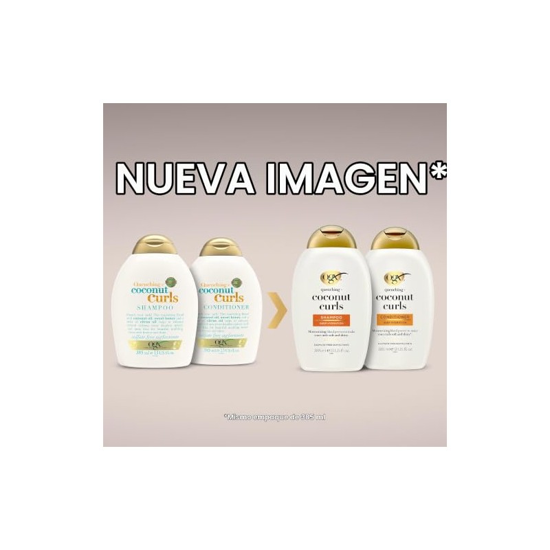 OGX® Acondicionador Quenching Coconut Curls, cabello rizado, 385ml