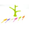 Fruit Forks with Tree Stand, 6 Pieces, Multi-Colour