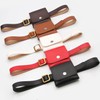 BUZZxSELECTION LBT093 Women's Leather Waist Pouch, Bag, Belt, Square Buckle,