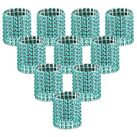 Accmor - 100 servilleteros, hebillas azules para decoración de mesa, boda, cena, fiesta, decoración de bricolaje