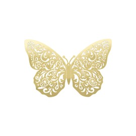 10 Metallic Gold 14x20 in Foil 3D Butterfly Wall Stickers DIY Decals Wedding Party Events Home