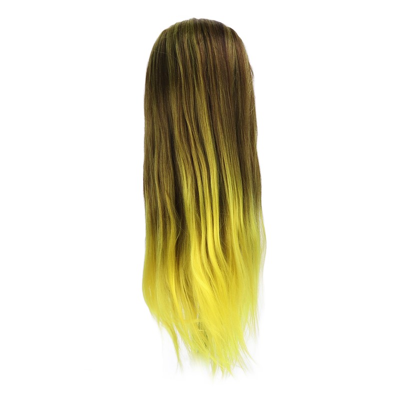 Gradient Wig Hair Mannequin Head Hairdressing Styling Training Braiding Doll