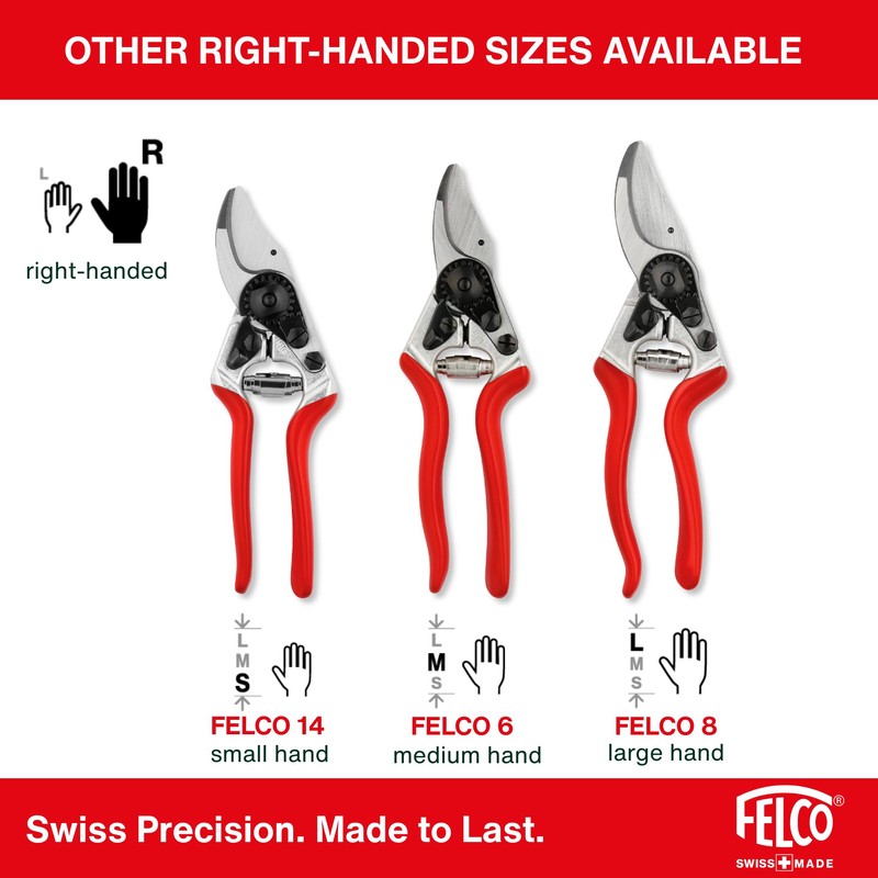 Felco F32 Pruning Shears – 8.3" Garden Clippers with Anvil