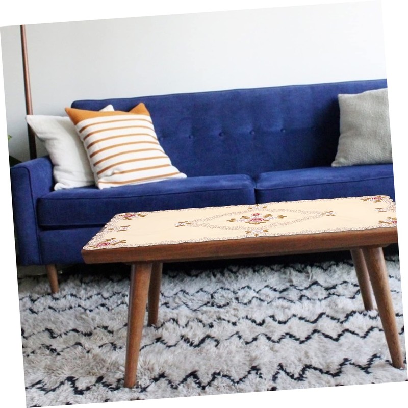 LABRIMP 1pc Embroidery Tablecloth Dining Table Cover Stylish Decorative 60x120