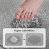 AMOAMI Chenille Bath Mat, Super Absorbent Bathroom Mats Quick Dry