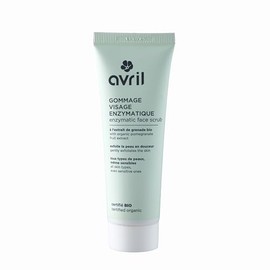 Avril - Organic Enzymatic Facial Scrub - Papaya and Organic Pomegranate Extract - Gentle Exfoliation - For All Skin Types - 99% Natural Origin - Organic Ecocert Certified - Made in