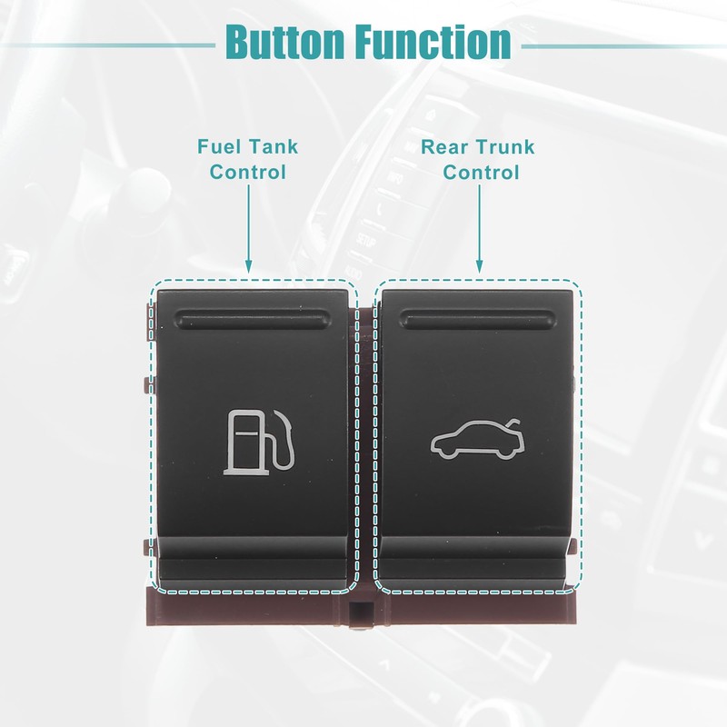 A ABSOPRO 1 Piece Fuel Tank Door Boot Lid Button