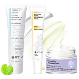 WEUD Crema Coreano 3 En 1 Kit, con 1 Crema Hidratante Centella Niacinamida  1 Crema de Ojos Retinal Péptidos Probióticos  1 Crema para Cuello...      