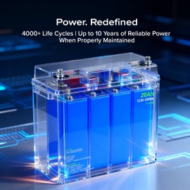 ECI Power 12V 20Ah Lithium LiFePO4 Deep Cycle Rechargeable Battery | 2000-5000 Life Cycles & 10-Year Lifetime | Built-in BMS | Perfect for RV, Solar, Marine, Overland, Off-Grid Applications