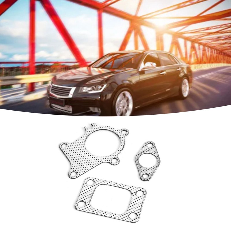 38mm/1.5in Gasket 5Bolt Downpipe Combo Kit Fitting for T3/T4 Turbocharger