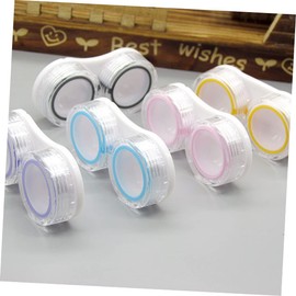 Outanaya 15pcs Leak Case Dual Storage Organizer Yellow and Black Transparent Travel Holder for Management