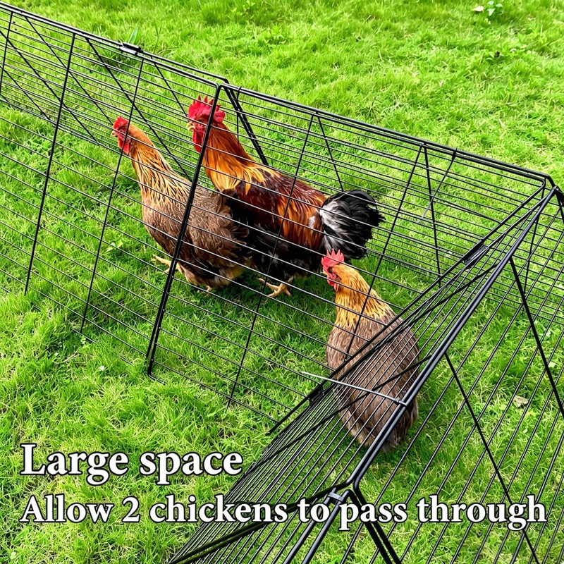 Heavy Duty Chicken Run Tunnel for Yard & Outside, Foldable