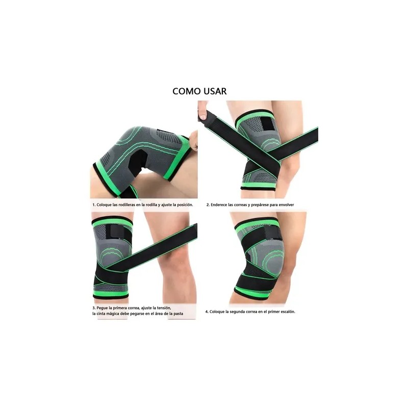 Rodilleras Elásticas Deportiva Compresion Gym Ortopédica 2pk