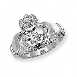 Claddagh Ring Men's Sterling Silver Gents Engagement - British Made - Hallmarked (Q)
