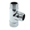 PHITUODA G1/2" 3 Way Diverter Valve, Solid Brass Tee Adapter