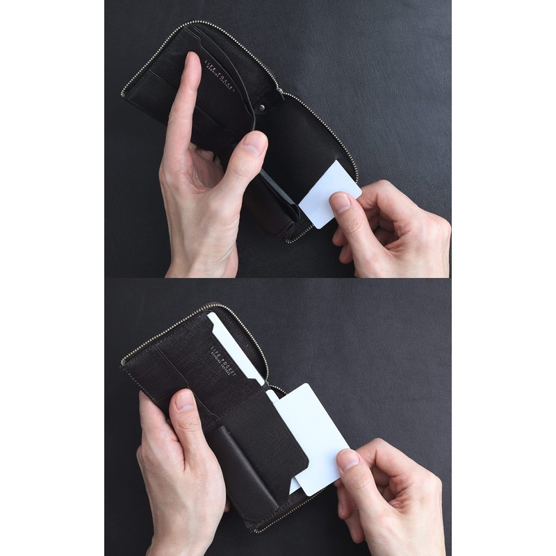 Life Pocket Smart Wallet Genuine Leather Bifold Men's Women's Mini