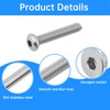 CLAHJQX 350 Pcs M1.6 M2 M2.5 Hex Socket Button Head