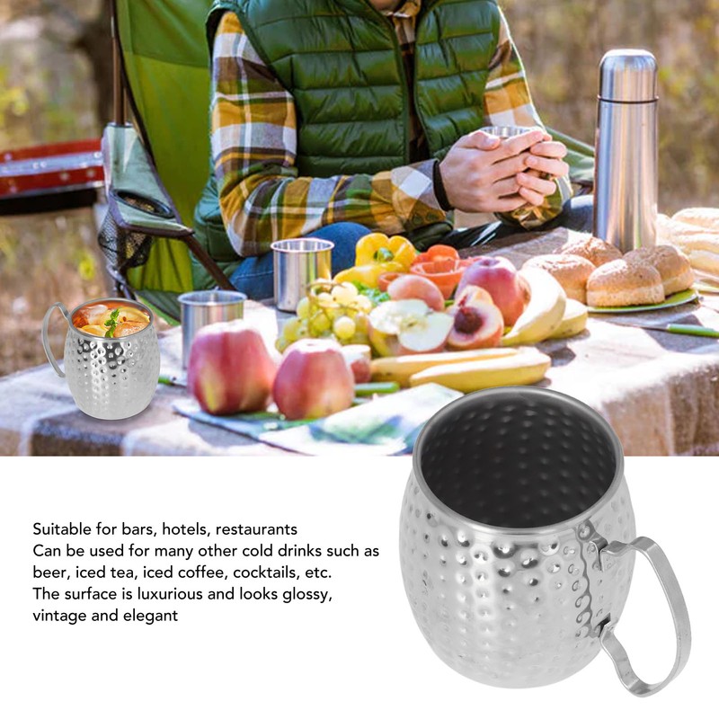 Moscow Mule Mug Exquisite 304 Stainless Steel 500ml Large Capacity