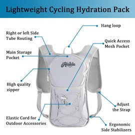 Hydration Backpack,Lightweight Water Backpack with 2L Water Bladder Running Hydration Vest Backpack for Hiking Running Cycling Hiking