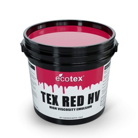 Ecotex Tex Red HV High Viscosity Textile Screen Printing Emulsion Pint - 16 oz.