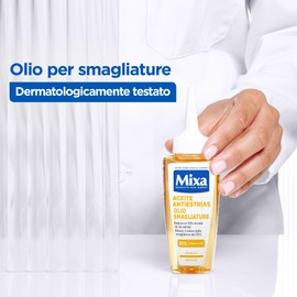 Mixa Olio Per Smagliature Nutriente, Adatto a Pelli Sensibili, Pelle Elastica e Lenita, Sensazione di Prurito Ridotta, Non Unge, Formula Ipoallergenica, Con il 30% di Omega 6 e 9, 100 ml
