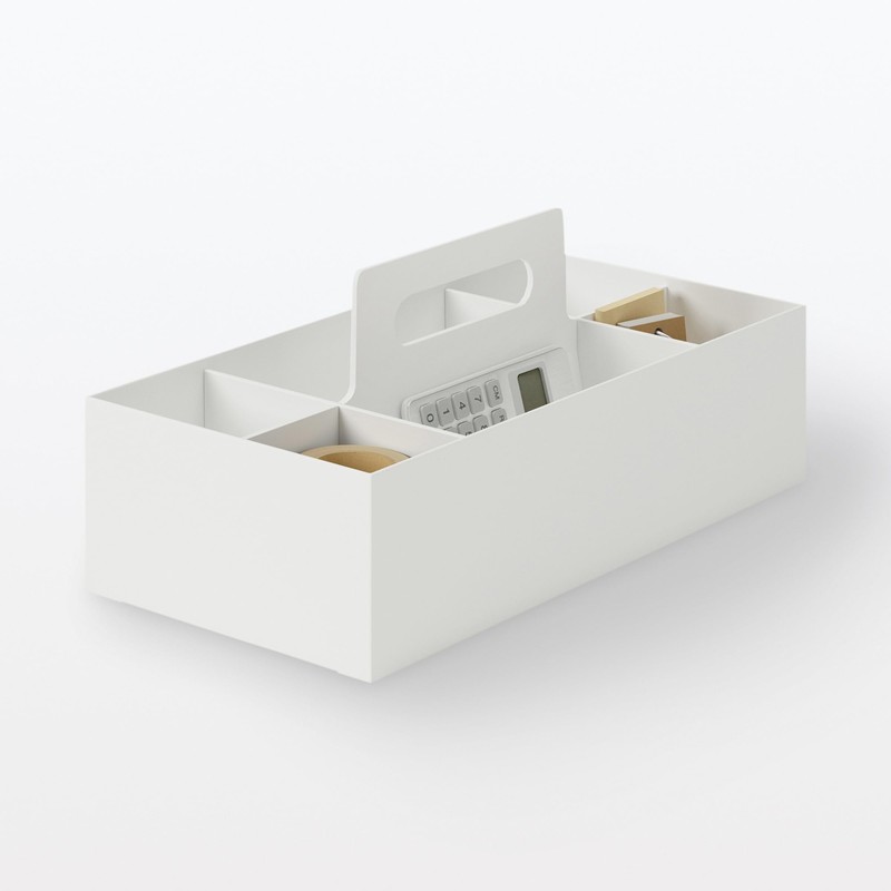 MUJI 15930784 Recycled Polypropylene Storage Carrying Box, Wide, Approx. Width