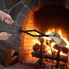 Log Grabber Fireplace Tongs Wood Fired Oven Tool Grill Camping