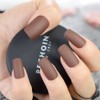CoolNail Matte Coffee Brown Square Head False Nails Middle-long Full