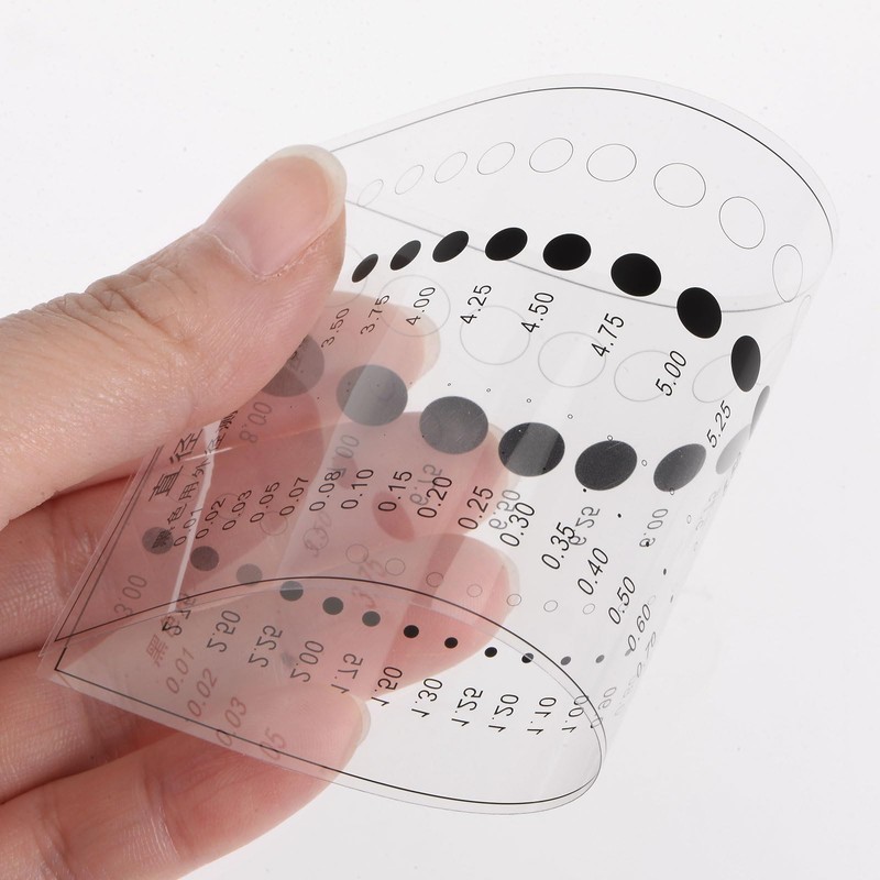 sourcing map High Precision SEC Size Estimation Chart Transparency Flaw