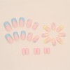 Bkemkri Pack of 24 Press On Artificial Nails, Short Square,