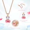 Liaya Girls Cute Necklaces Birthstone Rabbit Pendant Necklaces Jewelry for