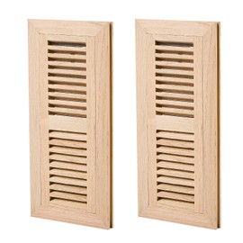Homewell 2 Pcs Pack Red Oak Wood Floor Register, Flush Mount Vent, 4x12 Inch, No Damper, Unfinished